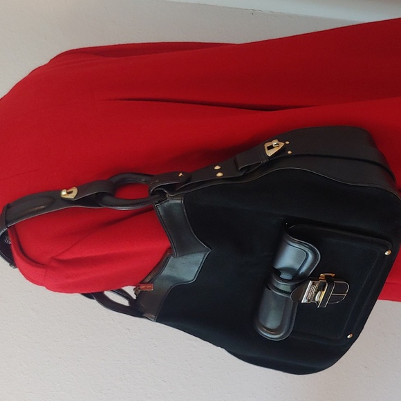 Jimmy Choo Black Leather and Suede Hobo Bag Luxury - Picture 4 of 17